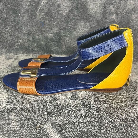 Tory Burch Casey Colorblock Sandals Women size 5.5 - Picture 1 of 8